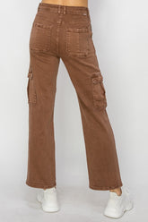 Risen Women's Full Size High-Rise Cargo Jeans - Stylish & Functional Denim